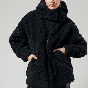 Alo Norte Sherpa Coat Jacket Black Size XS NWT